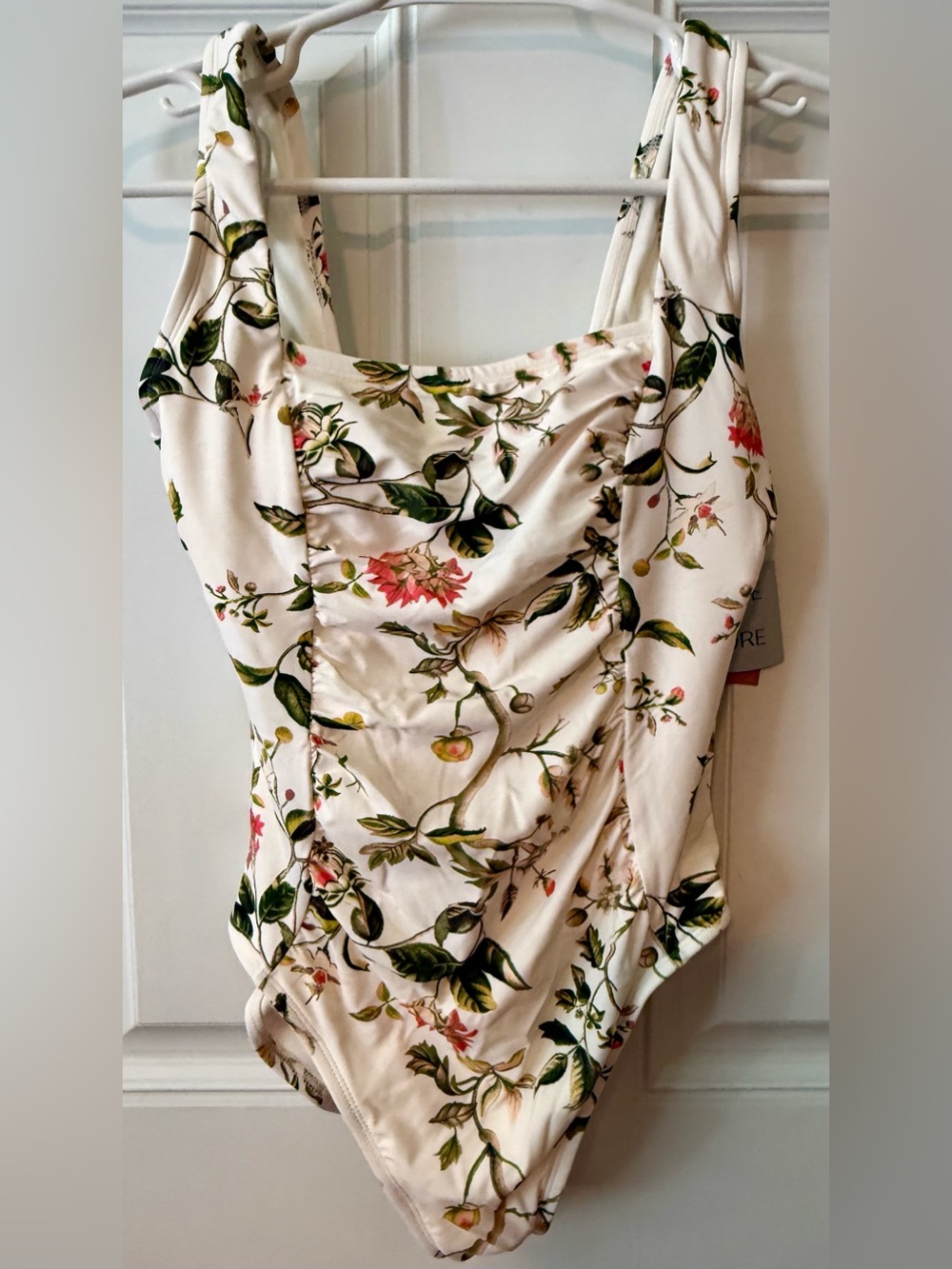 Shade & Shore Cream Floral One-Piece Swimsuit
